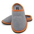 Produktbild: Sprint Sport Pantoffeln aus Filz, Hausschuhe Indoor rutschfeste Slippers, Puschen, Schluffen für Sie uns Ihn (Grau Orange, EU Schuhgrößensystem, Erwachsene, Numerisch, M, 38)