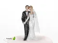 Produktbild: partydeco Tortenstecker, Hochzeitspaar Figur 11cm Tortendeko Brautpaar