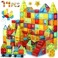 Produktbild: Olvy Magnetische Bausteine 74 Teile – Montessori Konstruktionsspielzeug ab 3 Jahren, Magnetfliesen für Kinder, kompatibel mit Magna Tiles & Conn...