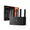 Produktbild: Tenda RE6L Pro Wi-Fi 7 Router (BE5100 Dual-Band 4323Mbit/s 5GHz, 688Mbit/s 2,4GHz)Vertikale Antennen, Wi-Fi+, 1x2.5Gbps+3xGigabit WAN/LAN Ports, MLO, 4K-QAM, NFC, VPN, WPA3, VR/AR Gaming/8K Streaming