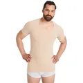 Produktbild: FINN Design Shapinghemd mit extra starker Kompression - Seamless Unterhemd Herren ohne Nähte Starker Body-Shaper für einen flacheren Bauch beige 3XL