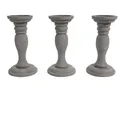 Produktbild: MCW Kerzenständer, Grau, Holz, 12x24x12 cm, Dekoration, Kerzen & Zubehör, Kerzenhalter