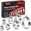 Produktbild: Bolatus Schlauchschellen Set 6-51mm, 22 Stk Schlauchklemme Edelstahl 304 Einstellbare Schraubschellen, 7 Größen Rohrschellen Sortiment für Poolschlauch, Haus Gas Rohr, Gartenschlauch