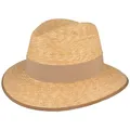 Produktbild: Breiter Borten Hut Strohhut Matelot Damen Trachtenhut mit Ripsband-Garnitur Traveller - Beige M