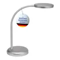 Produktbild: MAUL Schreibtischlampe LED MAULjoy | Kleine Schreibtischlampe mit Standfuß | Moderne Tischlampe für Schreibtisch, Büro | Flexible Lampe mit 3000K warmweißem LED Licht | Silber