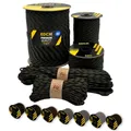 Produktbild: EdcX Paracord 4 mm, 20+ Militärfarben (15 m, 30 m, 50 m, 100 m, 300 m) | Ideal zum Basteln, Camping, Outdoor | 100% Nylonseil 4 mm | Taktische Kordel 550 Typ III (Black Forest, 30 m)