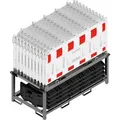 Produktbild: Schake Set-Absperrschranken Traverse Adapter RA1/A Weiß-Rot 20 Stück