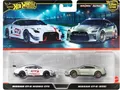 Produktbild: HOT WHEELS PREMIUM  CAR 2-pack Nissan GT-R NISMO GT3/Nissan GT-R R35 JBL05