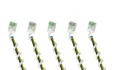 Produktbild: 5er Set Ultraflexibles CAT 8.1 Patchkabel, slim, U/FTP, weiß 3 m