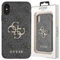 Produktbild: GUESS Hülle für iPhone X XS, Hartschale mit Logo, metallisch, Handyschutz