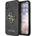 Produktbild: iPhone X Guess Hardcase 4G Großes Metalllogo Graue Hülle