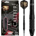 Produktbild: Bull's Caliber Black 90% Tungsten Softtip Dart - 20g | Bombenförmiges Barrel mit Dreieck-Griffmuster