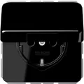Produktbild: Jung CD 1520 BFKL SW SCHUKO-Steckdose, Klappdeckel, schwarz