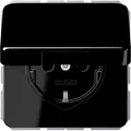 Produktbild: JUNG Steckdose 1f sw glz CD UP Klappd IP20 VP CD1520BFKLSW (CD1520BFKLSW)
