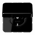Produktbild: Jung CD500 Steckdose mit Klappdeckel schwarz CD1520BFKLSW