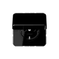Produktbild: Jung CD 1520 BFKL SW SCHUKO-Steckdose, Klappdeckel, schwarz