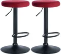 Produktbild: CLP Barhocker Ponte Samt (2er Set, 2 St., 2er), drehbar und höhenverstellbar