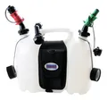 Produktbild: Hünersdorff Doppelkanister PROFI 6+3l HD-PE, natur mit Satteltasche & Einfüllsysteme - 804962