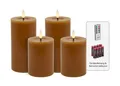 Produktbild: LC Home LED-Kerze (Spar-Set, 4-tlg., verschiedene Größen), Echtwachs, Dimmbar, Timer Funktion