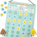 Produktbild: Mini Mindz® Töpfchen Training Kinder magnetisch - Montessori Magnettafel im niedlichen Design inkl. 60 Magnete - Für bis zu 2 Kinder - Pipi Kacka Kalender Kinder, Magnettafel Kinder, windelfrei werden