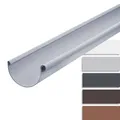 Produktbild: INEFA Dachrinne Kunststoff halbrund 200cm NW150 / 150mm, Grau, Regenrinnen PVC, einfache Steckmontage, Made in Germany