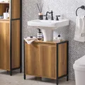 Produktbild: SoBuy Waschbeckenunterschrank Schrank Badmöbel Badezimmer Unterschrank mit 2 Türen Waschbeckenunterschrank schmal stehend Badunterschrank BZR63-II-PF