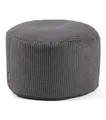 Produktbild: mokebo® Pouf, Hocker o. Sitzhocker aus Cord 30x50 cm 'Der Faule Lenz', Bodenkissen in Anthrazit, Fußhocker, Indoor Sitzkissen rund aus Stoff, Puff, Sitzpouf, kuschelig & weich, mit EPS-Perlen Füllung