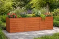 Produktbild: Hochbeet Cortenstahl rostig Pflanzbeet Pflanzkasten 240 x 80 x 77 cm