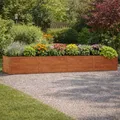 Produktbild: Hochbeet Cortenstahl rostig Pflanzbeet Pflanzkasten 320 x 80 x 45 cm
