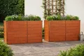 Produktbild: 2x Hochbeet Cortenstahl rostig Pflanzbeet Pflanzkasten 160 x 40 x 77 cm
