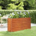 Produktbild: Hochbeet 160x40x77 cm Cortenstahl rostig Pflanzbeet Pflanzkasten