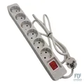 Produktbild: Hama Steckdosenleiste 6-Fach, Mehrfachsteckdose mit Schalter, 1,4m, 3680W