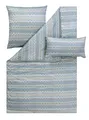 Produktbild: Estella Mako-Satin Bettwäsche 155x220 Nuria mint grau Zickzack  7902-520