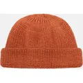 Produktbild: Hanseheld Strickmütze Seebär GOTS Dockermütze Seemannsmütze kurz und flach - Orange Meliert