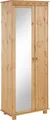 Produktbild: Home affaire Garderobenschrank Indra aus massiver Kiefer, mit Spiegel, dezentes Ornament