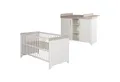Produktbild: roba® Babyzimmer-Komplettset Felicia, Gitterbett & breite Wickelkommode, umbaubar zum Juniorbett