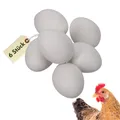 Produktbild: 6x Legeeier Kunsteier Nesteier Hühner Gipseier Bruteier Enten Künstliche Eier