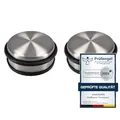 Produktbild: 2 x Türstopper 1,2 kg Boden schwer VonBueren | ca. 10,5 x 5 cm | Tür Stopper aus Edelstahl/Metall | door stopper