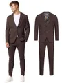 Produktbild: JEFF Herren JFEzra Set Anzug 2-teilig Sakko Hose Bundle | elastischer Herrenanzug Regular Fit für Männer Black Coffee, 50