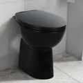 Produktbild: Hohe Spülrandlose Toilette Soft-Close 7cm Höher Keramik Schwarz