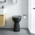 Produktbild: Randloses WC 7 cm erhöht Soft Close Keramik Schwarz Komfort Höhe Stand WC
