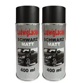 Produktbild: LudwigLacke 2 Lackspray Schwarz matt 400 ml je Spraydose– hochwertiger Acryllack für Metall, Holz, Kunststoff & viele Oberflächen – schnell trocknend & kratzfest