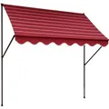 Produktbild: Angerer Klemmmarkise (bordeaux, Nadelstreifen beige, 200 cm breit)
