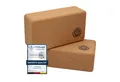 Produktbild: VonBueren Yogablock aus Kork 22 x 12 x 7,5 cm Yogablöcke Yogazubehör Hatha Klotz, (2 Stück, 4 Stück, 2-tlg)