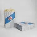 Produktbild: Popcornloop ® Blaue Popcorntüten 50 Stück Popcorn Box Tüten CandyBar Hochzeit Papier Süßigkeiten Boxen für Party Papier Behälter Blau Weiß Snackbox Geschenk Kinder Jungengeburtstag