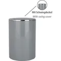 Produktbild: Schwingdeckeleimer Inca Grey, hochwertiger Kunststoff, 5 Liter, Grau, Kunststoff (abs) grau chrom - grau - Wenko