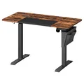 Produktbild: SONGMICS elektrisch höhenverstellbarer Schreibtisch braun rechteckig, C-Fuß-Gestell schwarz 120,0 x 60,0 cm