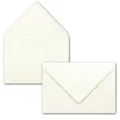Produktbild: 100 Brief-Umschläge - Natur-Weiß - DIN C6-114 x 162 mm - Kuverts mit Nasskleb...