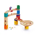 Produktbild: Hape Starter Set Quadrilla Endspurt, Kugelbahn mit 27 Bauteilen aus Holz und 30 Murmeln, MINT-Spielzeug, ab 4 Jahren