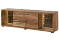 Produktbild: Fernsehtisch Baumrinde TV Lowboard Vintage Landhaus Holz massiv LED Beleuchtung